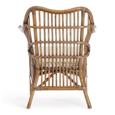 Кресло Tetchair Secret De Maison BASON c подушкой 726588 см, натуральный серый/natural grey, подушка ткань цветы