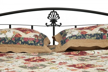 Кровать Tetchair РУМБА AT-203/ RUMBA дерево гевея/металл, 160х200 см double bed, красный дуб/черный