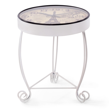 Стол-часы Tetchair Secret De Maison ROSETTA mod. IT-001 металл, D48хВ58, butter white слоновая кость, рисунок Башня