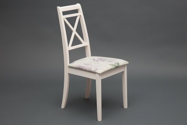 Стул Tetchair Picasso PC-SC дерево гевея, 45х53х97см, ivory white слоновая кость 2-5, Ткань Прованс 13