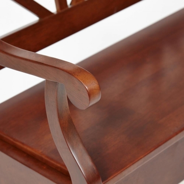 Скамейка Tetchair ALBIZZI Альбицци дерево гевея/мдф, 108х57х89 см, dark walnut