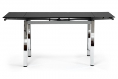 Стол Tetchair CAMPANA mod. 346 металл/стекло 8мм, 110/170 х 70 х 76 см, хром/черный