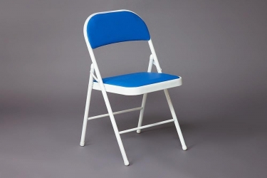 Стул складной Tetchair FOLDER mod. 032 каркас металл, сиденье/спинка экокожа, 415176см, синий
