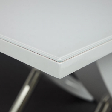 Стол Tetchair ARNO mod.EDT-H016 мдф high gloss, закаленное стекло, металл, 120х80х75см, Белый White