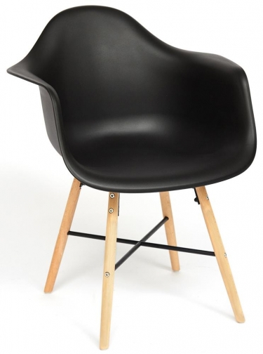 Кресло Tetchair CINDY EAMES mod. 919 Черный/black with natural legs