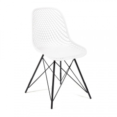 Стул Tetchair VINCENT mod. 8001 металл/пластик, 46,5 х 53 х 83,5 см, белый/черный