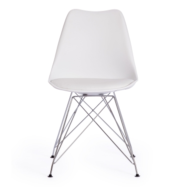 Стул Tetchair TULIP IRON CHAIR mod.EC-123 металл/пластик, 54,54883,5см, white белый