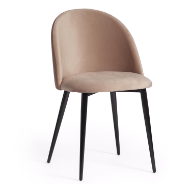 Стул Tetchair MONRO mod. 710 ткань/металл, 56х51х80 см, высота до сиденья 47 см, бежевый barkhat 5/черный