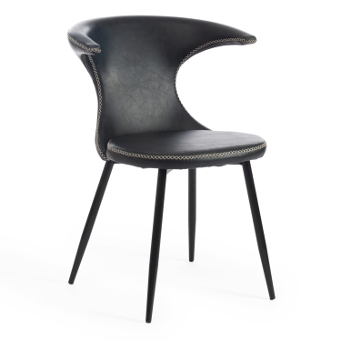 Стул Tetchair FLAIR mod. 9020 экокожа/металл, 60 х 56 х 78 см , зеленый 14/черный