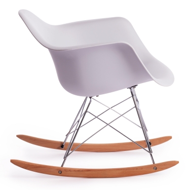 Кресло-качалка Tetchair CINDY mod. C1025A пластик/металл/дерево, 65 х 61 х 74 см, белый 018 /натуральный