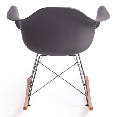 Кресло-качалка Tetchair CINDY mod. C1025A пластик/металл/дерево, 65 х 61 х 74 см, серый 024 /натуральный