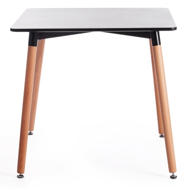 Стол Tetchair JOHN mod. T1003 МДФ/дерево, 80 х 80 х 75 см , Black черный/ Natural натуральный