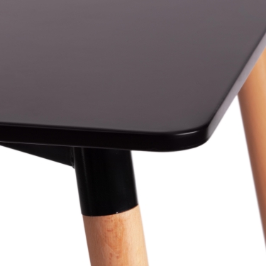 Стол Tetchair JOHN mod. T1003 МДФ/дерево, 80 х 80 х 75 см , Black черный/ Natural натуральный