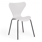 Стул Tetchair Jacobsen mod DC 102 пластик/металл, 50 х 46 х 82 см , белый 018/черный