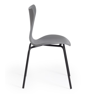 Стул Tetchair Jacobsen mod DC 102 пластик/металл, 50 х 46 х 82 см , серый 024/черный