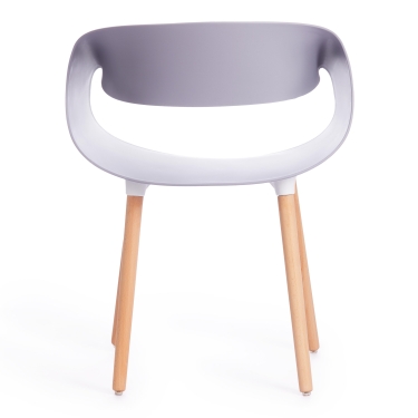 Стул Tetchair QXX mod. C1058 пластик/дерево, 54 х 56 х 78 см, серый 024 /натуральный