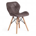 Стул Tetchair STUTTGART mod. 74 экокожа/дерево береза/металл, 50 х 47 х 73 см, античный серый RH02-26/натуральный
