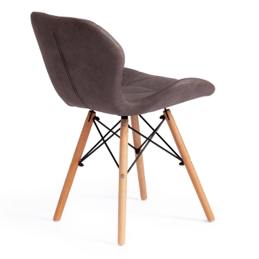 Стул Tetchair STUTTGART mod. 74 экокожа/дерево береза/металл, 50 х 47 х 73 см, античный серый RH02-26/натуральный