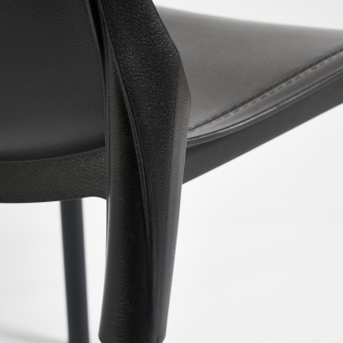 Стул Tetchair GENIUS mod 75 металл/пластик, 46x56x84cм, черный/черные ножки