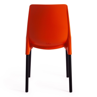 Стул Tetchair GENIUS mod 75 металл/пластик, 46x56x84cм, оранжевый/черные ножки