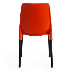 Стул Tetchair GENIUS mod 75 металл/пластик, 46x56x84cм, оранжевый/черные ножки