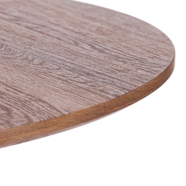 Стол Tetchair RUSTO mod. 283 МДФ/металл, D100 х 75 см, Black Черный / Walnut Орех
