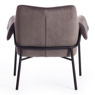 Кресло Tetchair BESS mod. 0179471 металл/вельвет, 70х71х75 см, серо-коричневый S108 84 Brown/черный