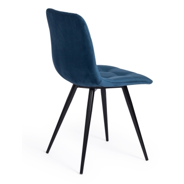 Стул Tetchair CHILLY mod. 7095-1 ткань/металл, 45x53х88 см, высота до сиденья 50 см, синий barkhat 29/черный