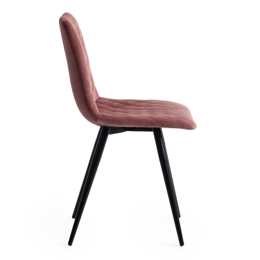 Стул Tetchair CHILLY X mod. 7096-1 ткань/металл, 45x53х88 см, высота до сиденья 50 см, коралловый barkhat 15 /черный