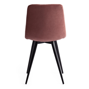 Стул Tetchair CHILLY X mod. 7096-1 ткань/металл, 45x53х88 см, высота до сиденья 50 см, коралловый barkhat 15 /черный