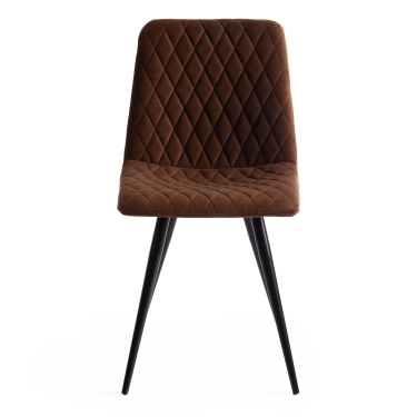 Стул Tetchair CHILLY X mod. 7096-1 ткань/металл, 45x53х88 см, высота до сиденья 50 см, коричневый barkhat 12/черный