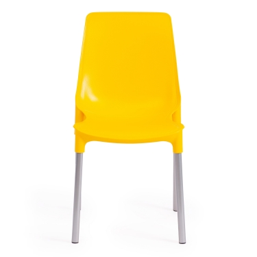 Стул Tetchair GENIUS mod 75 металл/пластик, 46x56x84cм, желтый/ножки хром