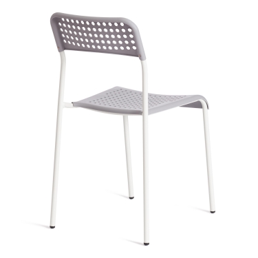 Стул Tetchair ADDE mod. C-049 металл/пластик, 39 х 49 х 78 см, Grey серый /White белый