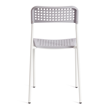 Стул Tetchair ADDE mod. C-049 металл/пластик, 39 х 49 х 78 см, Grey серый /White белый