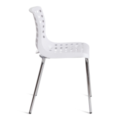 Стул Tetchair SKALBERG mod. C-084-A металл/пластик, 46 х 56 х 79 см, White белый / Chrome хром