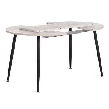 Стол Tetchair VELETA ЛДСП/HPL/металл, 100 x 100+40 x 75 см, Чёрная сосна/чёрный
