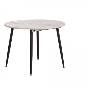 Стол Tetchair VELETA ЛДСП/HPL/металл, 100 x 100+40 x 75 см, Чёрная сосна/чёрный