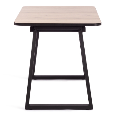 Стол Tetchair MALTIDO ЛДСП/HPL/металл, 130 х 75+30 х 75 см, Агат серый/черный