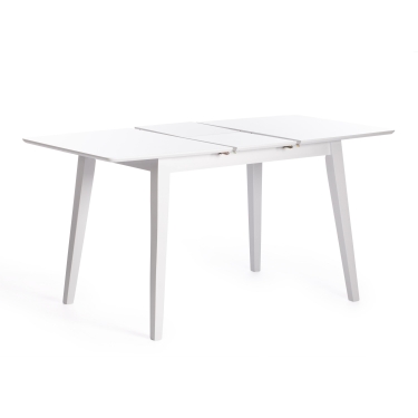 Стол обеденный раскладной Tetchair Retro дерево гевея, МДФ, 110+30 x 75 x 75см, Белый White