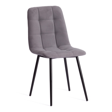 Стул Tetchair CHILLY MAX Велюр/металл , 45 х 54 х 90 см , темно-серый/черный
