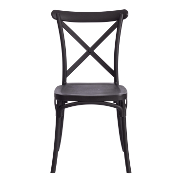 Стул Tetchair CROSS mod. PL24 пластик, 48 х 58 х 89 см, Black черный 05