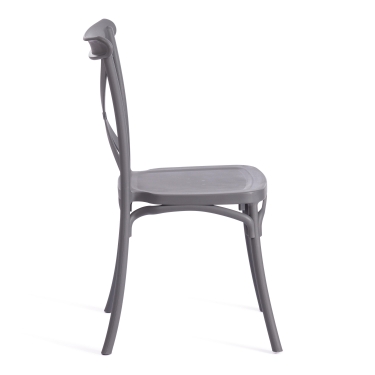 Стул Tetchair CROSS mod. PL24 пластик, 48 х 58 х 89 см, Dark-grey темно-cерый 15537