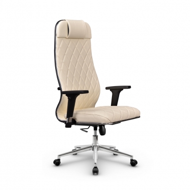 Кресло руководителя Метта Мetta L 1m 40M/2D Infinity Easy Clean MPES Комплект 10 Молочное