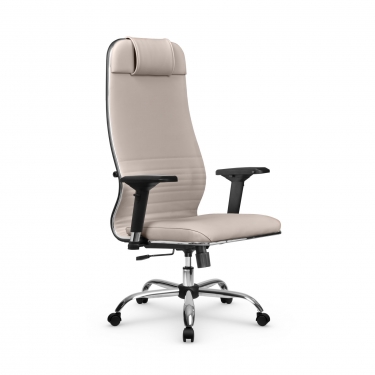 Кресло руководителя Метта Мetta L 1m 38K2/4D Infinity Easy Clean MPES Комплект 7 Светло-бежевое