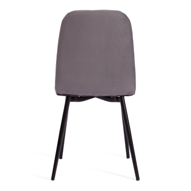 Стул ARC Tetchair ARC Велюр/металл , 46 х 52 х 88 см, темно-серый/черный