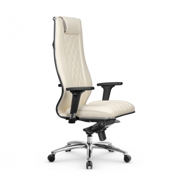 Кресло руководителя Метта Мetta L 1m 50M/2D Infinity Easy Clean MPES Комплект 1 Молочное
