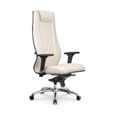 Кресло руководителя Метта Мetta L 1m 50M/2D Infinity Easy Clean MPES Комплект 1 Молочное