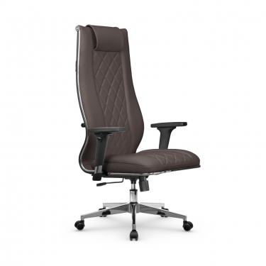 Кресло руководителя Метта Мetta L 1m 50M/2D Infinity Easy Clean MPES Комплект 3 Темно-коричневое