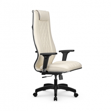 Кресло руководителя Метта Мetta L 1m 50M/2D Infinity Easy Clean MPES Комплект 4 Молочное
