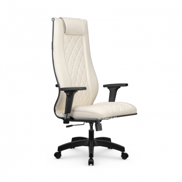Кресло руководителя Метта Мetta L 1m 50M/2D Infinity Easy Clean MPES Комплект 4 Молочное